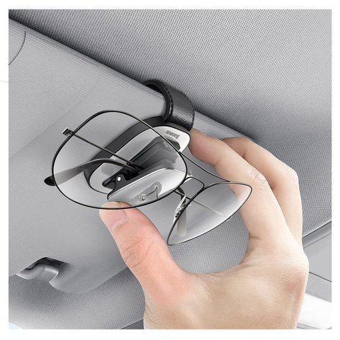 Держатель Baseus Platinum Vehicle Clamping, для очков, серый, пластик, #ACYJN-B0S Превью 1