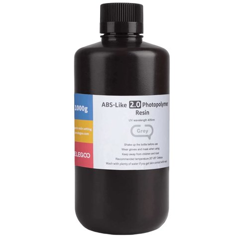 Фотополимерная смола для 3D-принтера ELEGOO ABS-образная 2.0, Grey, 1 кг Превью 6