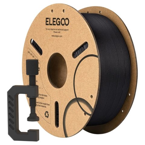 Филамент для 3D-принтера ELEGOO PLA-CF, Black 1 кг Превью 1