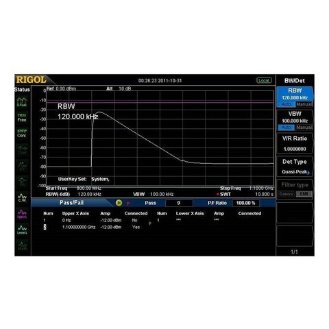 Analizador de espectro RIGOL DSA710 Vista previa  5