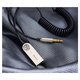 AUX cable Baseus BA01, USB tipo-A, TRRS 3.5 mm, 50 cm, negro, gris, espiroidal, #CABA01-01 Vista previa  2