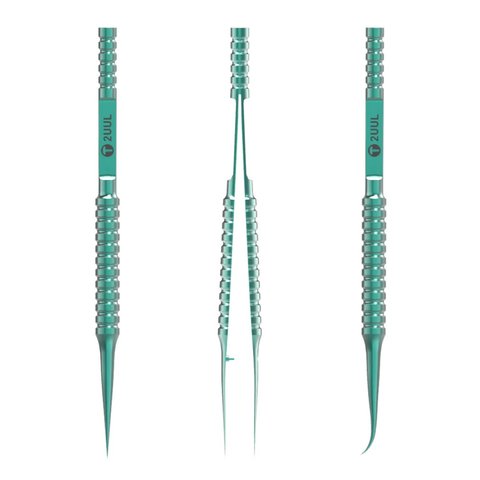 Pinzas para smd 2UUL Ti02, curvada, aleación de titanio, 140 mm Vista previa  3