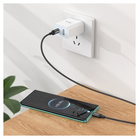 USB дата-кабель Hoco X89, 2xUSB тип-C, 100 см, 60 Вт, черный Превью 1
