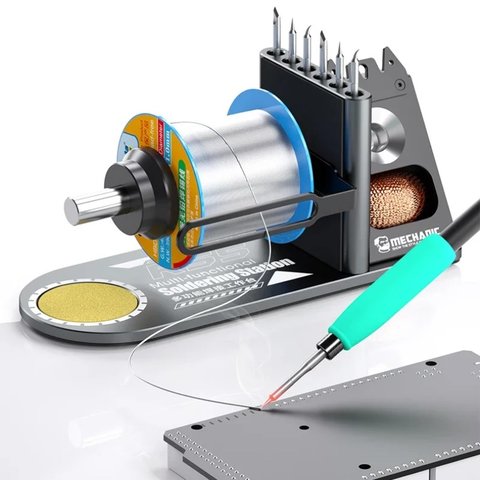 Soldering Stand Mechanic RS5, (with shavings to clean the tip, with organizer) Preview 1