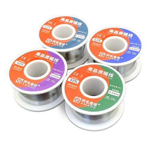 Estaño Amaoe 6337-O, Sn 63% , Pb 37%, 0,5 mm, 50 g Vista previa  2