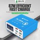 Adaptador de red RELIFE RL-304N, 87 W, Quick Charge, Power Delivery (PD), 6 puertos Vista previa  1