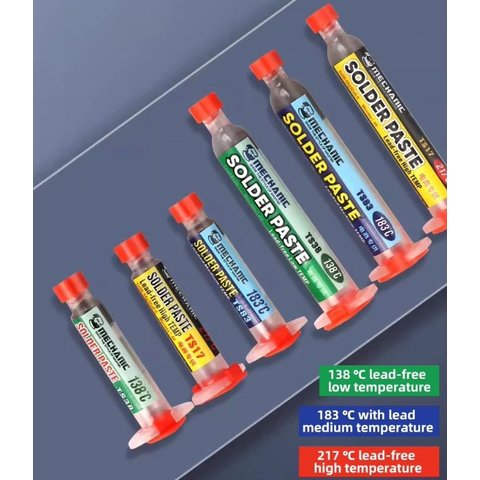 BGA паста Mechanic TS38, Sn 42%, Bi 58%, 138 °C, 50 г Прев'ю 2