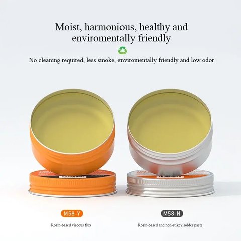 Флюс-паста Amaoe M58-Y, на основі каніфолі високого очищення, безсвинцева, 50 г Прев'ю 1