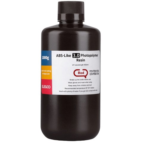 Фотополимерная смола для 3D-принтера ELEGOO ABS-образная 3.0, Red, 1 кг Превью 4