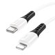 USB кабель Hoco X82, USB тип-C, Lightning, 100 см, 27 Вт, 3 A, белый, силиконовый, #6931474768520 Превью 1