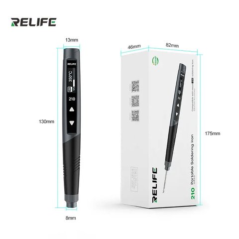 Паяльник RELIFE 210, 60 Вт, USB тип-C, портативний, PD Прев'ю 6