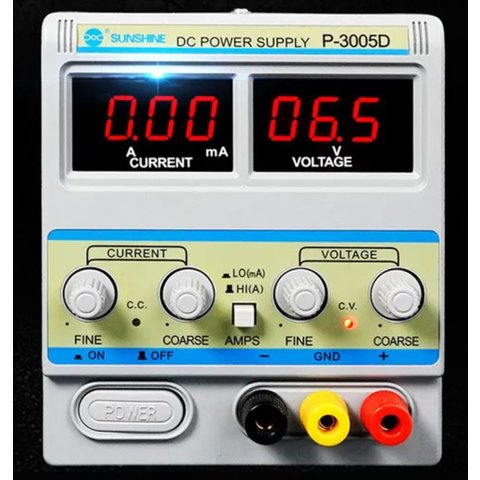 Лабораторний блок живлення Sunshine P-3005D, одноканальний, трансформаторний, до 30 В, до 5 А, світлодіодні індикатори Прев'ю 2