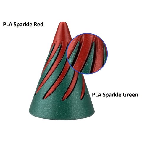 Филамент для 3D-принтера ELEGOO PLA Sparkle Green, 1 кг Превью 1