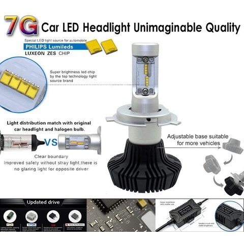 Car LED Headlamp Kit UP-7HL-P13W-4000Lm (P13, 4000 lm, cold white) Preview 2